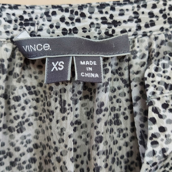 Vince Silk Tunic Dress Black Gray and White Size XS - Picture 4 of 7